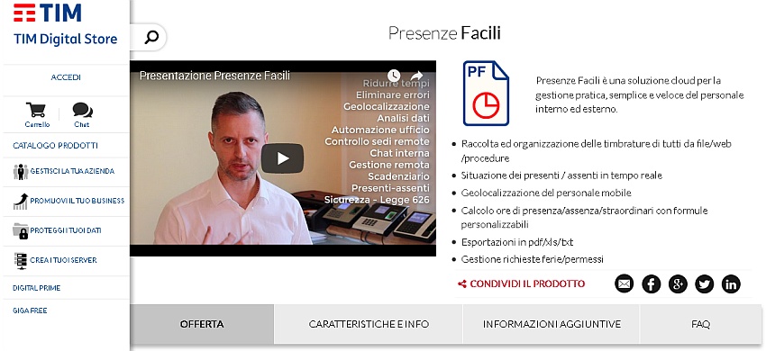 Pubblicazione app presenze su Tim Digitalstore